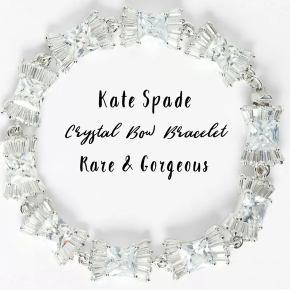 Kate Spade ♠️ Crystal Bow Bracelet Rare Marriage - Picture 1 of 2